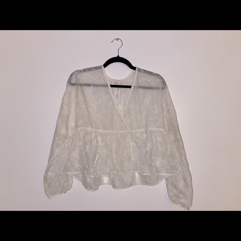 ARITZIA Wilfred Peplum Blouse
